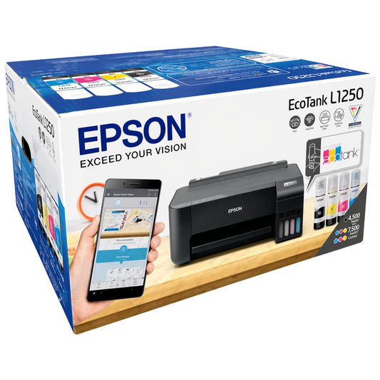 Impresora de sublimación 4 en 1 epson L1250 wifi papel sublimación A4 100 hojas cinta térmica 4 tintas sublinova