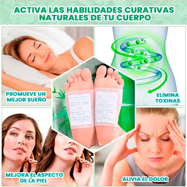 KINOKI 2 Parches Desintoxicantes para Pies Y Cuerpo - TAINO®