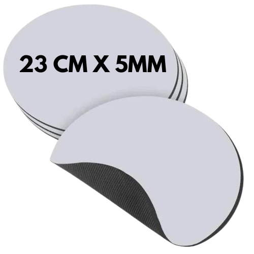 Mouse Pad Para Sublimar 23cm X 5mm Redondo - TAINO®