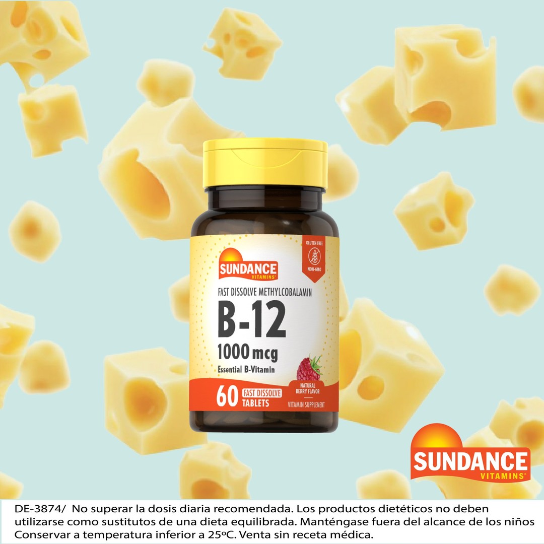 Vitamina B-12 60 Tabletas Disolución Rápida 1000mcg