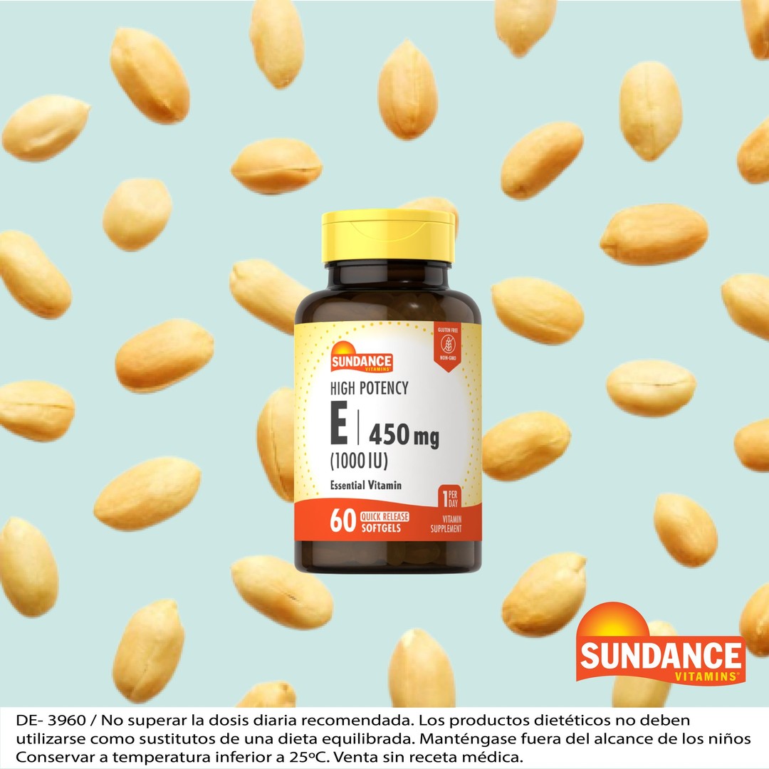 Vitamina E 60 Cápsulas Blandas 1000IU 450mg