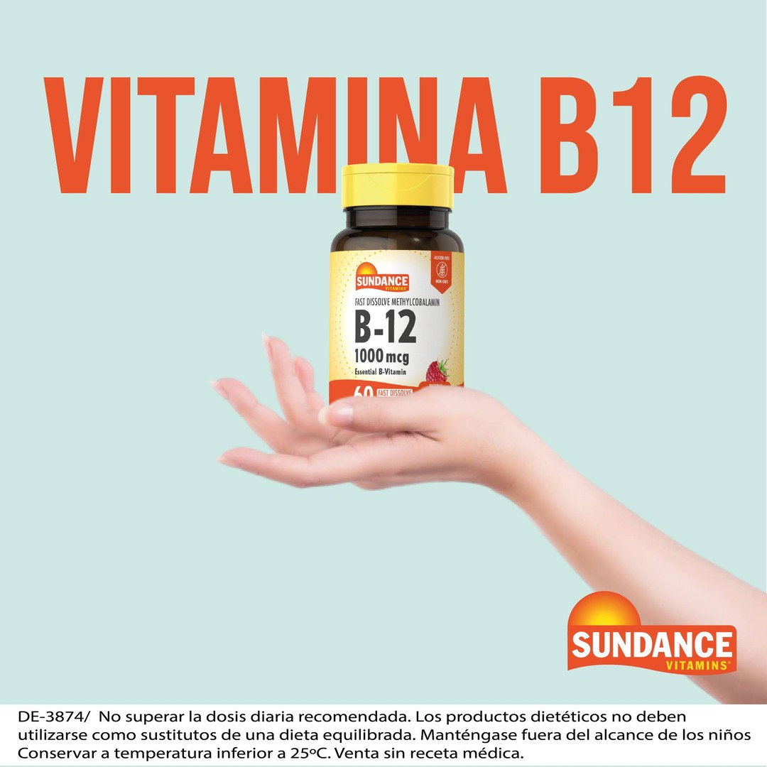 Vitamina B-12 60 Tabletas Disolución Rápida 1000mcg