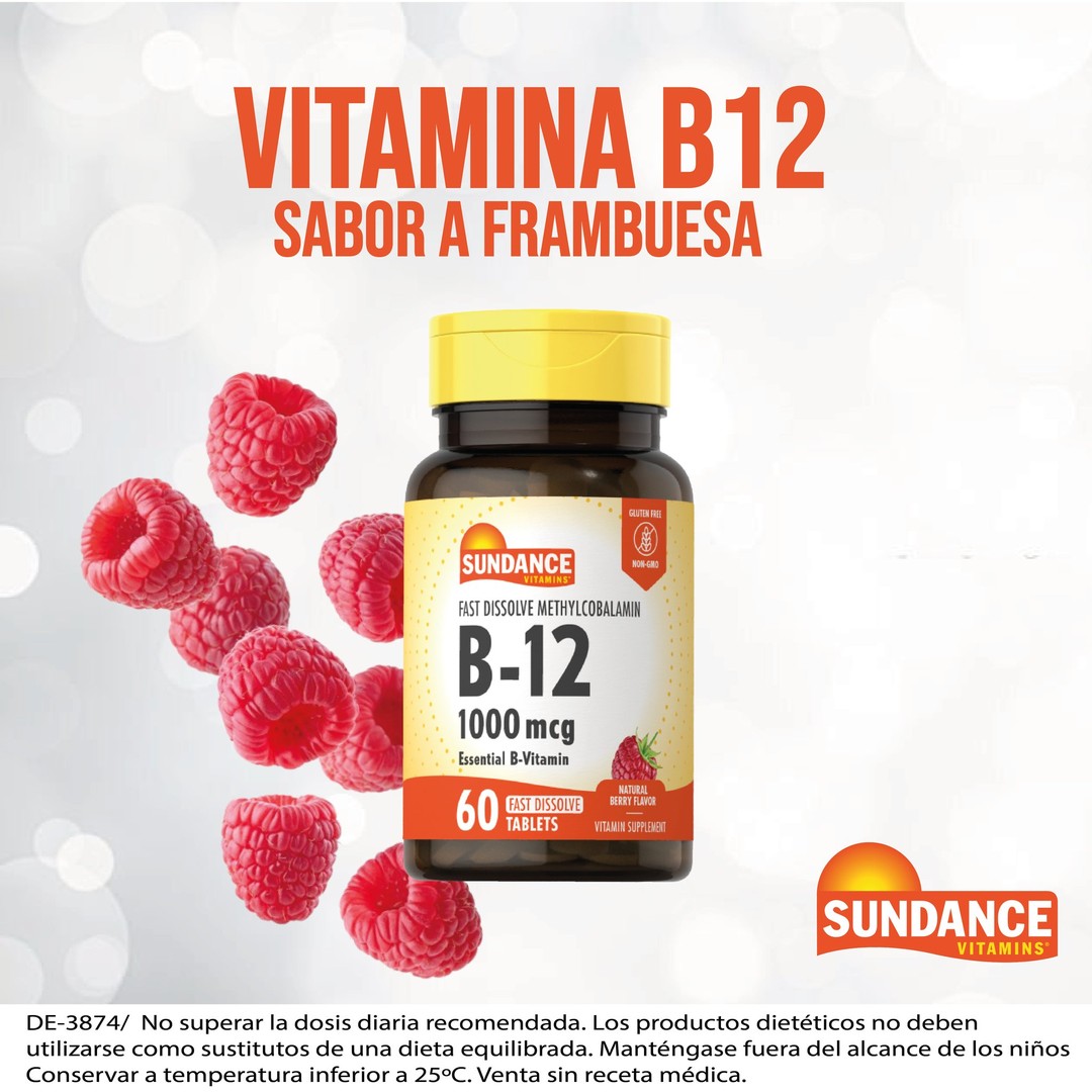 Vitamina B-12 60 Tabletas Disolución Rápida 1000mcg
