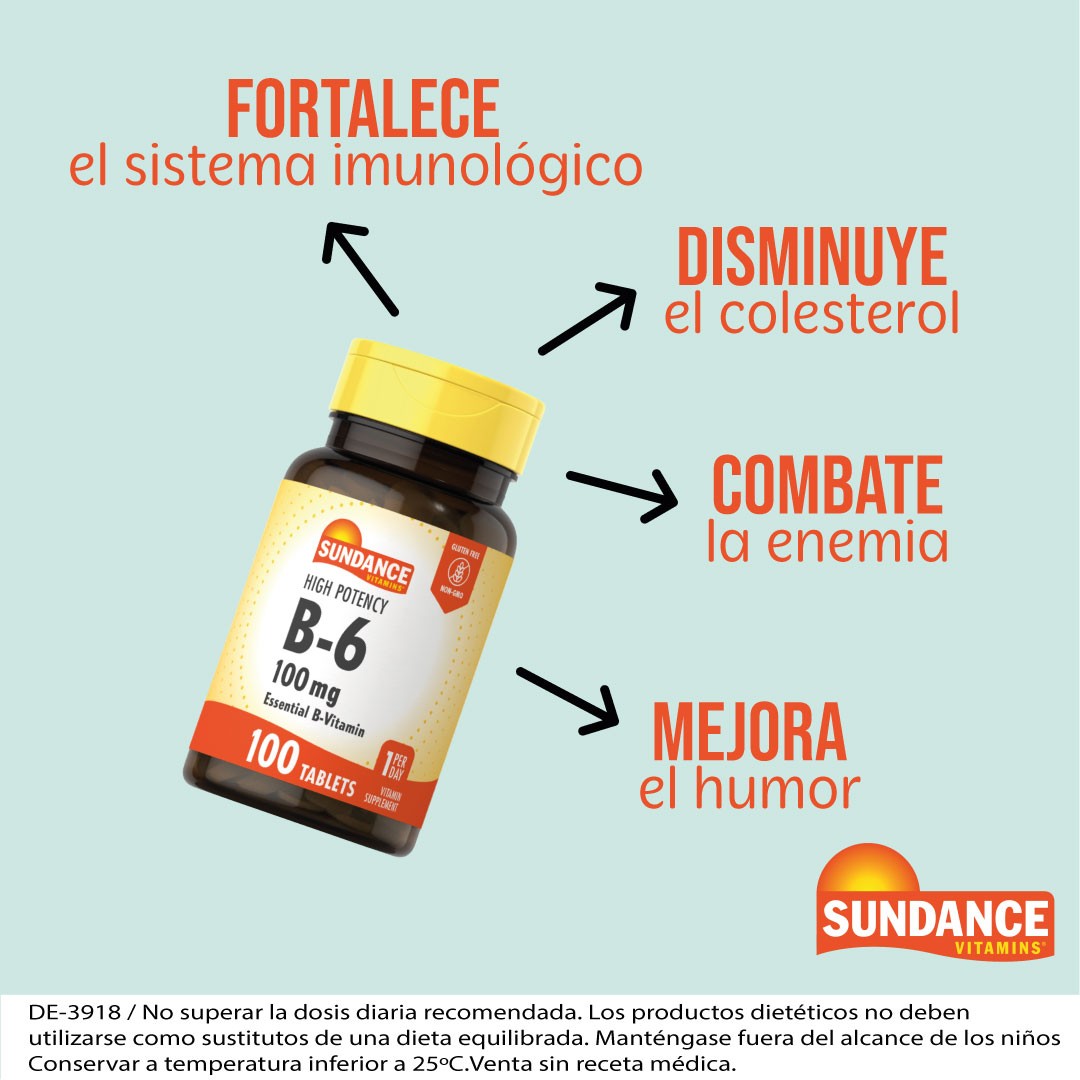 Vitamina B-6 100 Tabletas 100mg