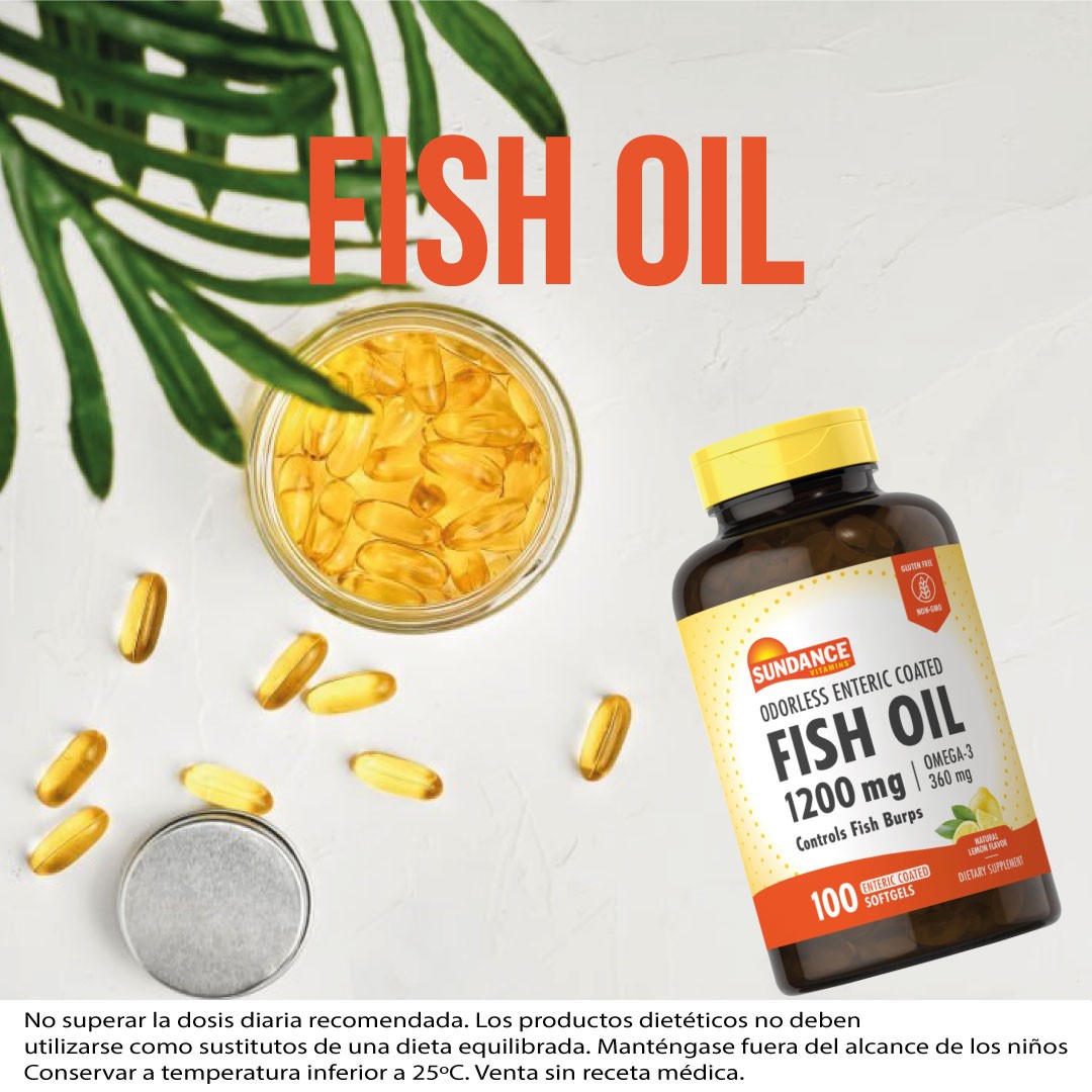 Omega 3 Aceite de Pescado 100 cápsulas blandas 1200mg
