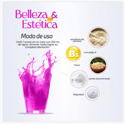 Biotín V Magnesio Zinc Belleza Brillo Capilar 450 gramos