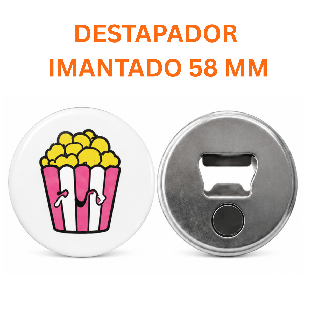 Destapador Imantado Circular Personalizable 58 mm | 50 unidades
