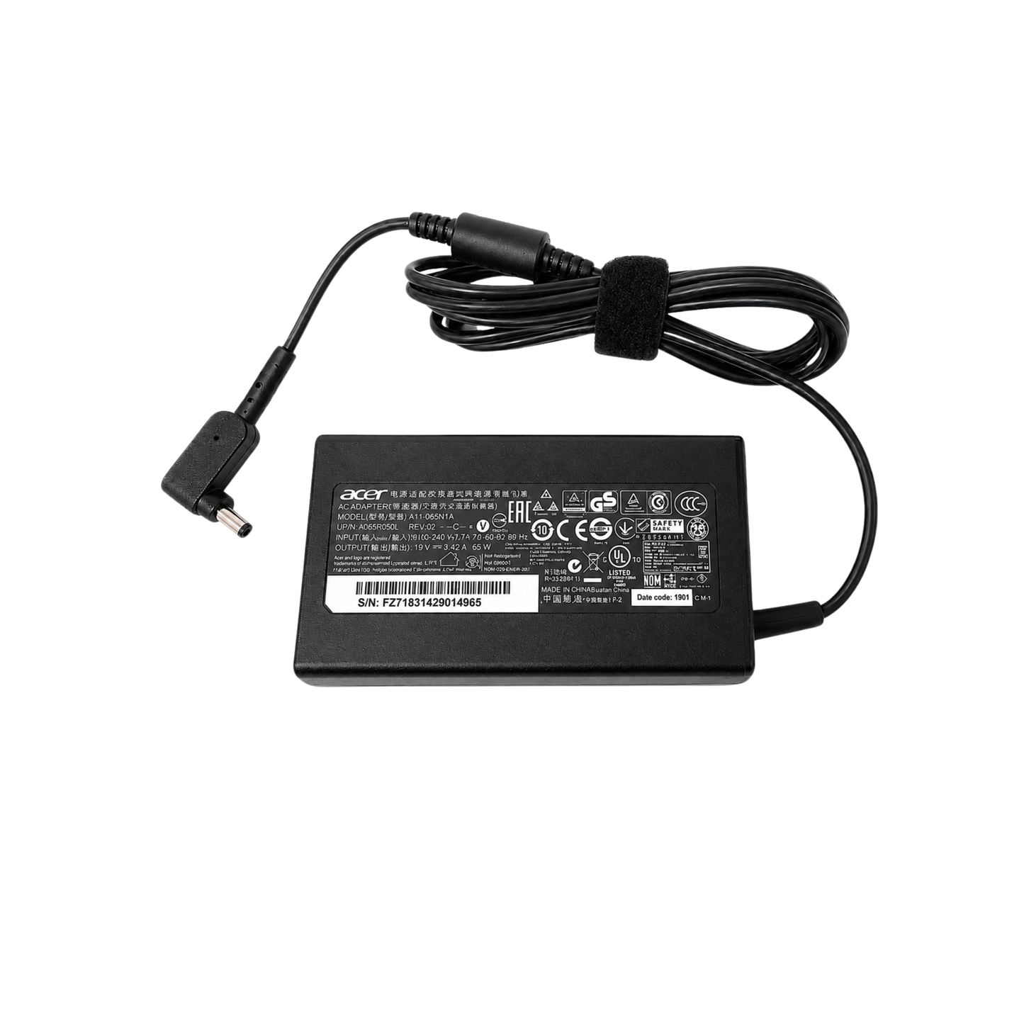 Cargador acer aspire original 19V 2.37A 3.16A 3.42A Punta Fina