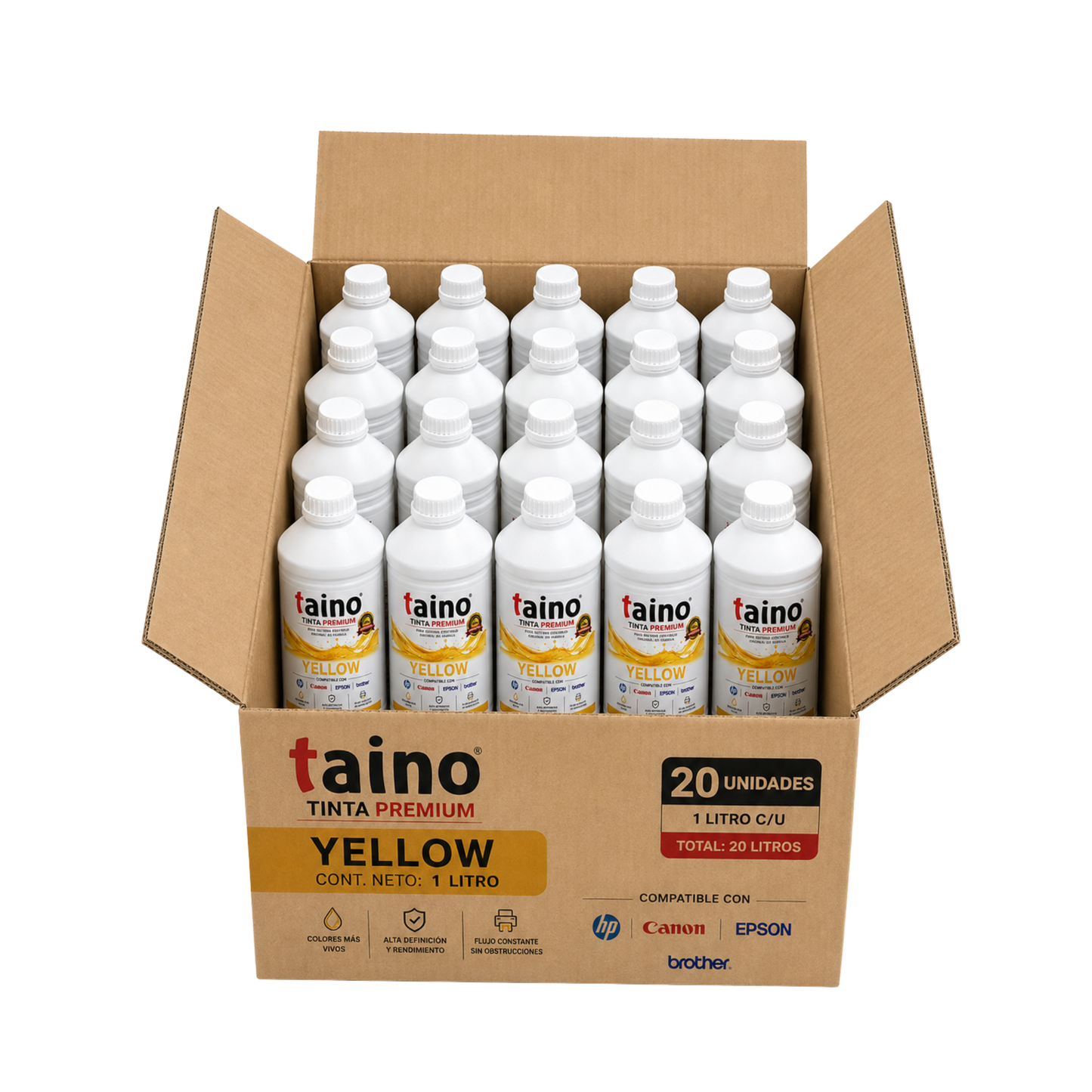 Tinta Yellow TAINO® PREMIUM DYE CISS – 1 Litro