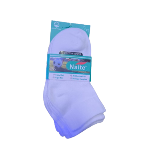 Medias Calcetines Sublimable 3 Pares Blancas - TAINO®