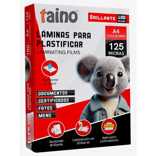 Micas para Enmicados A4 - 125 mic Paquete de 100 hojas