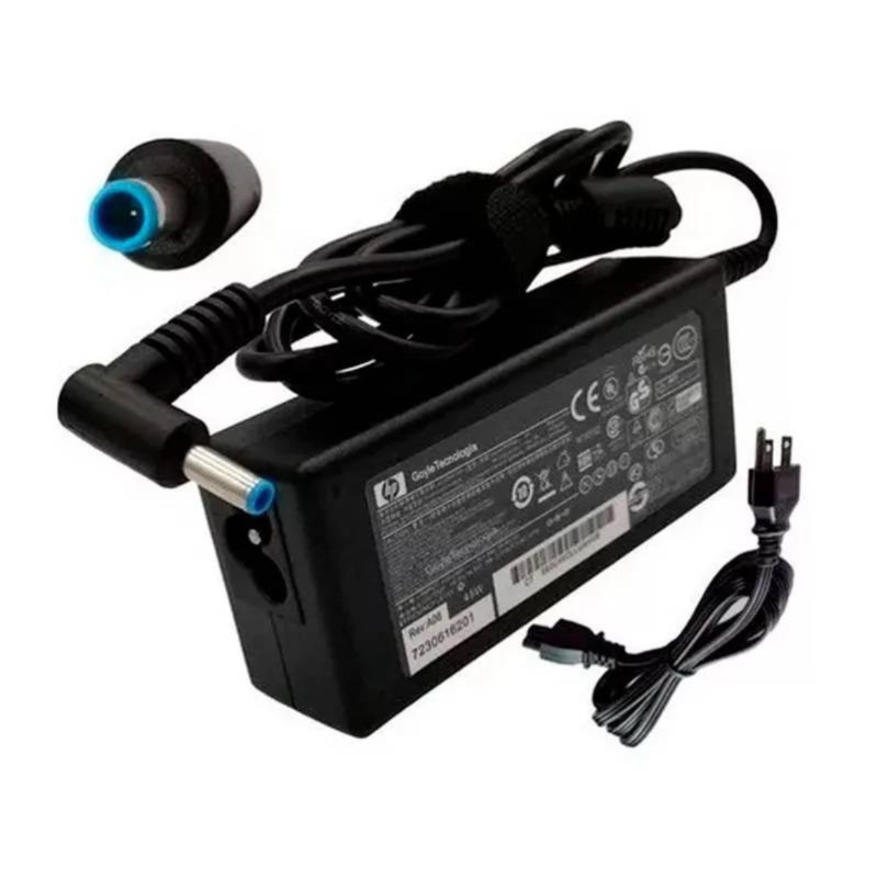 Cargador HP ORIGINAL 19.5v 3.33a Punta Azul Cable Corriente