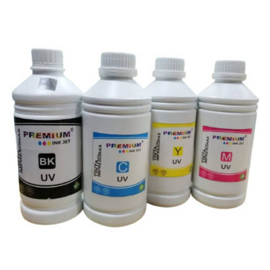 Pack Tinta Premium UV 1 Litro Para Impresora Hp Canon Epson Brother