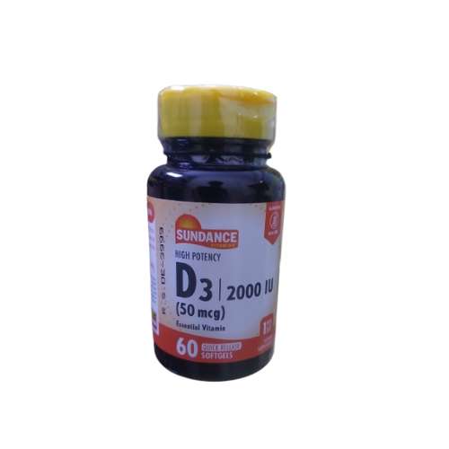 Vitamina D3 60 Cápsulas Blandas 2000IU (50mcg)