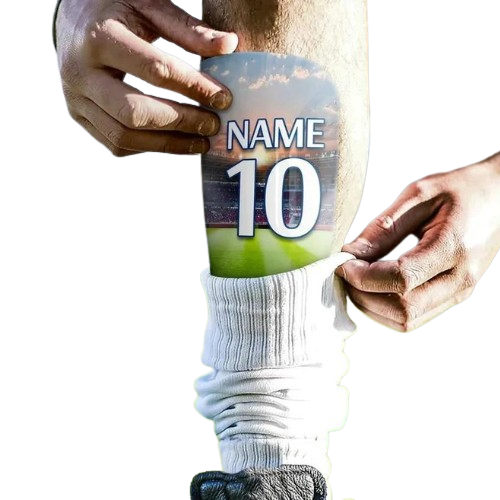 Canillera Sublimable Para Fútbol Tallas XS S M L Color Blanco - TAINO®