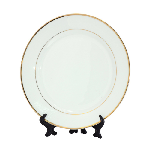 Plato Blanco con Borde Dorado 10 Pulgadas - TAINO®