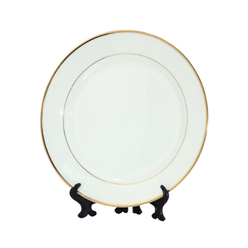 Plato Blanco con Borde Dorado 8 Pulgadas - TAINO®