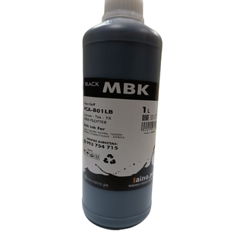 Tinta Plotter Canon 1 Litro TM200 TM205 TM300 TM305 TX3000 TX4000 Black Mate Cian Yellow Magenta - TAINO®