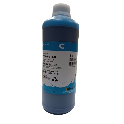 Tinta Plotter Canon 1 Litro TM200 TM205 TM300 TM305 TX3000 TX4000 Black Mate Cian Yellow Magenta - TAINO®
