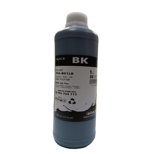 Tinta Plotter Canon 1 Litro TM200 TM205 TM300 TM305 TX3000 TX4000 Black Mate Cian Yellow Magenta - TAINO®