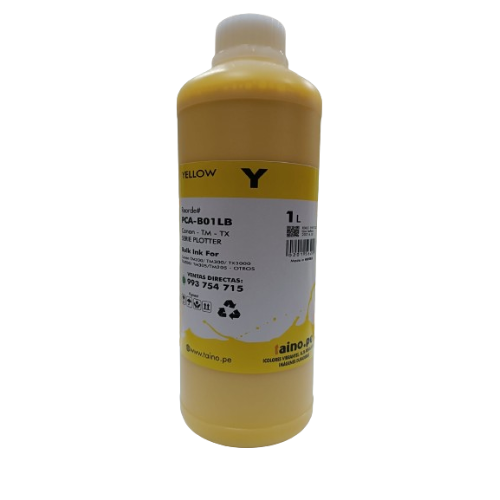 Tinta Plotter Canon 1 Litro TM200 TM205 TM300 TM305 TX3000 TX4000 Black Mate Cian Yellow Magenta - TAINO®