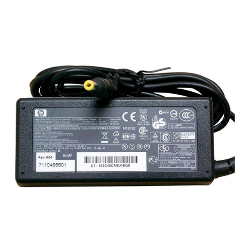 Cargador HP 18.5v 3.5a Punta Amarilla Cable Corriente - TAINO®