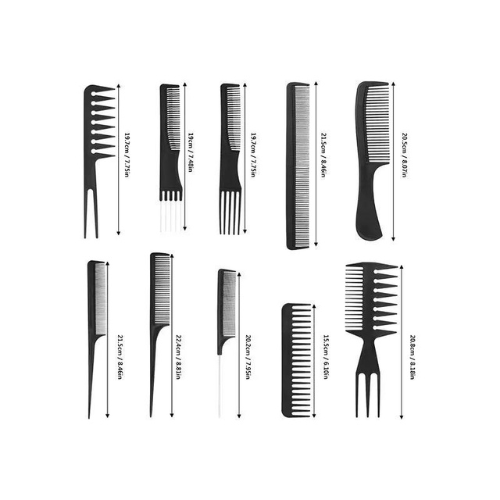 Peines Set Completo Cabello 10 Piezas Afeitadoras Peluquerías Barberías