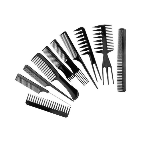 Peines Set Completo Cabello 10 Piezas Afeitadoras Peluquerías Barberías