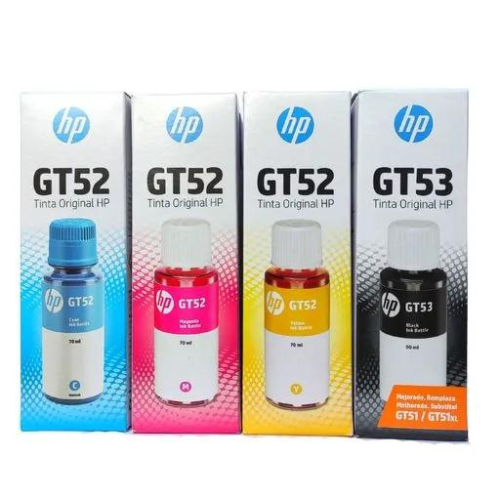 Tinta Hp Gt52 Gt53 Original Black Cian Yellow Magenta - TAINO®