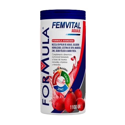 Fem Vital Aguaje Colageno Magnesio Acido Folico Sabor Fresa Fórmula V 1.1 kg - TAINO®