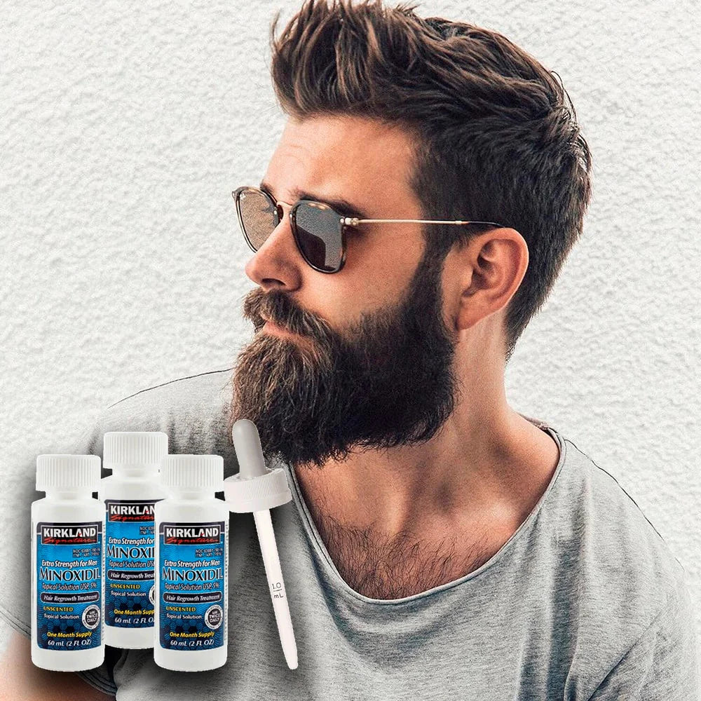 Tónico Minoxidil Crecimiento de Barba Cabello Afeitadora - TAINO®