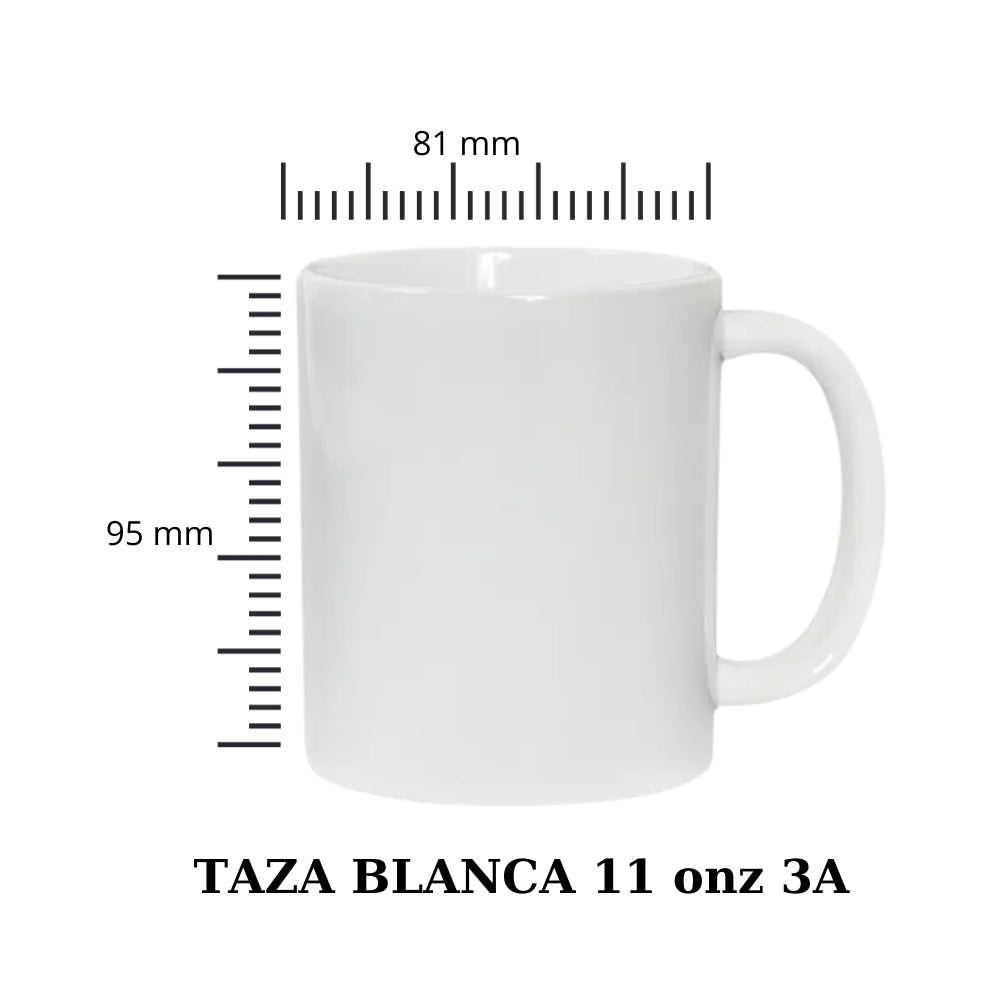 Taza Blanca 11onz 3AAA Incluye Caja Individual 36Und - TAINO®