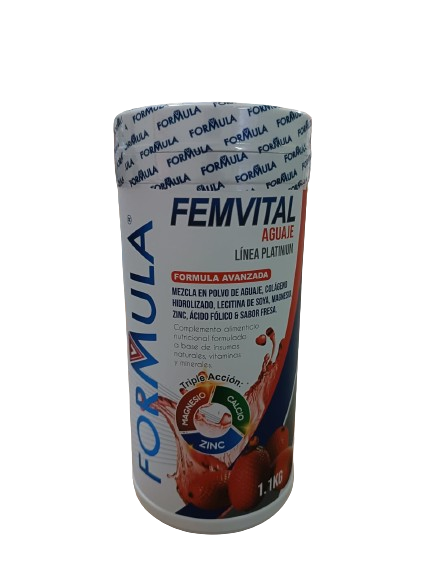 Fem Vital Aguaje Colageno Magnesio Acido Folico Sabor Fresa Fórmula V 1.1 kg - TAINO®