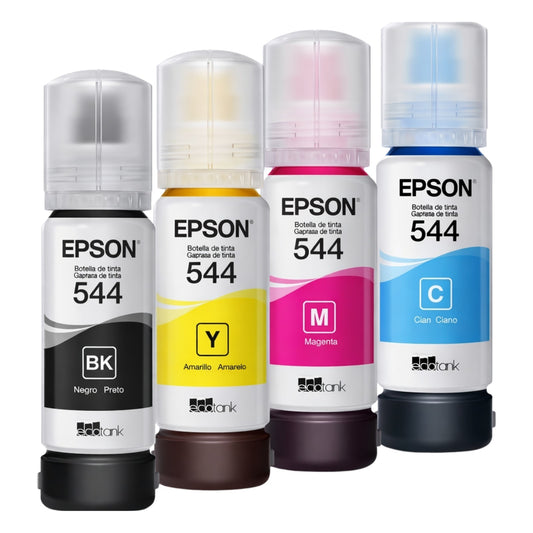 Tinta epson 544 original serie L3110 L3150 L3160 L4150 L5190 black cian yellow magenta
