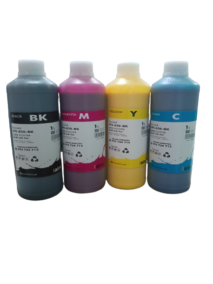 Tinta Plotter Canon Imagen Prograf 1L Compatible TC-20 / TC-20M Black Cian Yellow Magenta - TAINO®