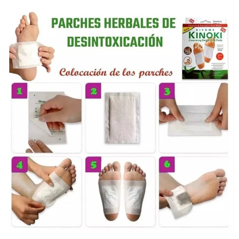 KINOKI 2 Parches Desintoxicantes para Pies Y Cuerpo - TAINO®