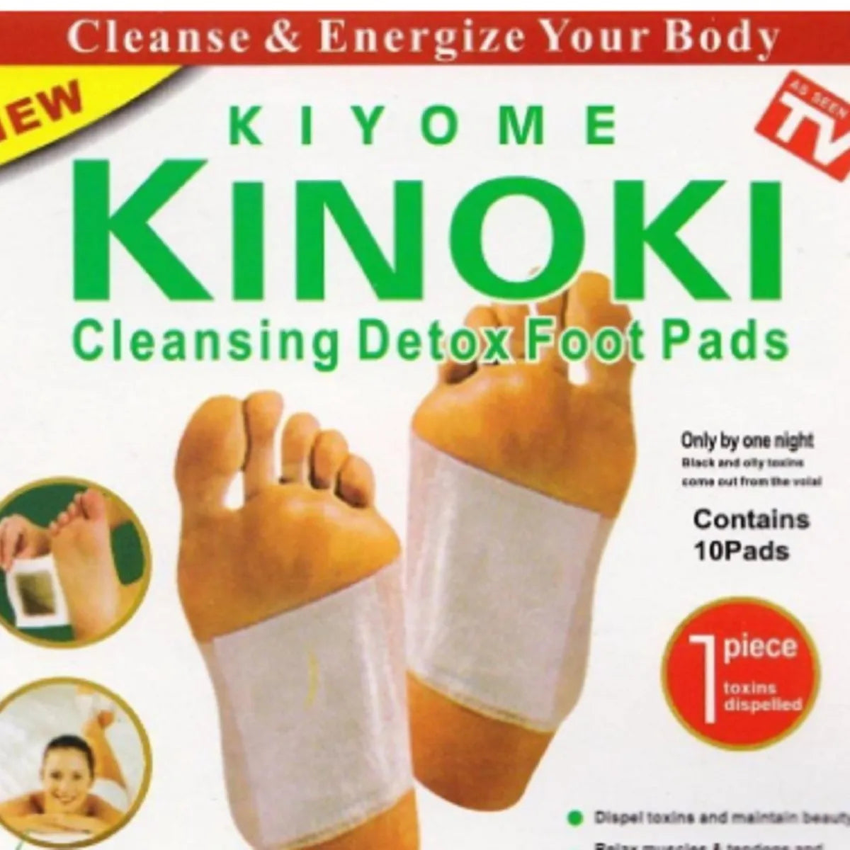 KINOKI 2 Parches Desintoxicantes para Pies Y Cuerpo - TAINO®