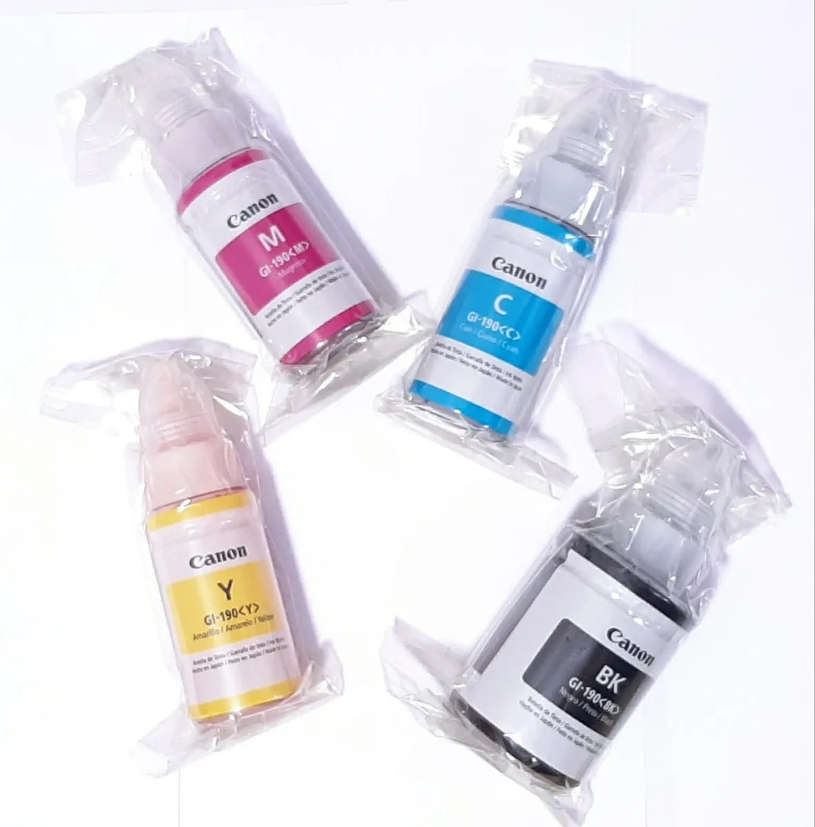 Tinta Canon GI 190 Original Serie G1100 G1110 G2100 G2110 G3000 G3100 G3102 Black Cian Yellow Magenta - TAINO®