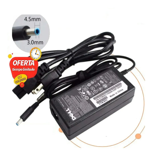 Cargador DELL 19.5v 2.31a 3.34a Punta Aguja Delgada - TAINO®
