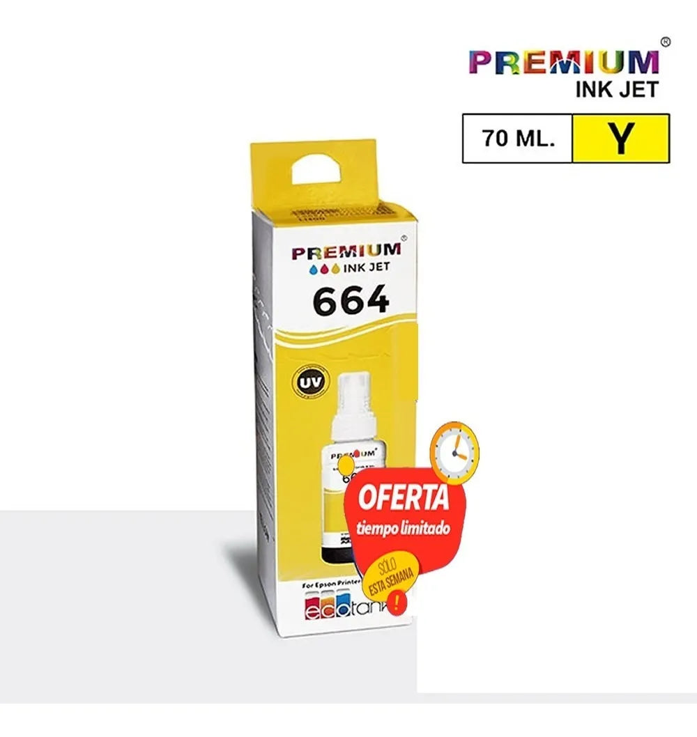 Pack Tinta Epson 664 Premium Negro Cian Yellow Magenta - TAINO®