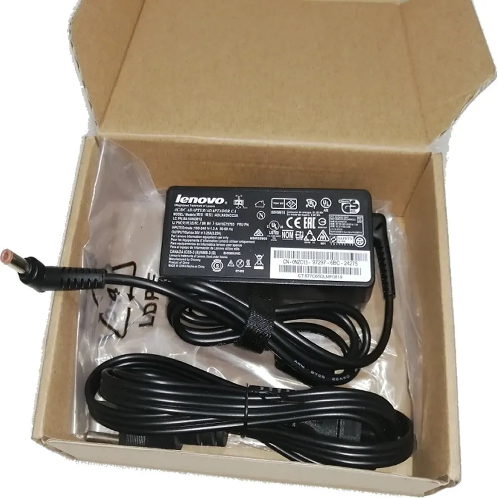 Cargador LENOVO 20v 3.25a Punta Toshiba Cable Corriente - TAINO®