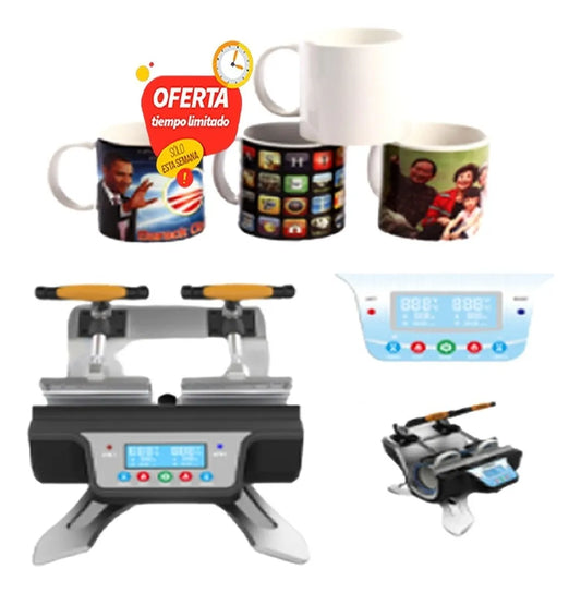 Máquina Doble Estacion para Sublimar Tazas Freesub - TAINO®