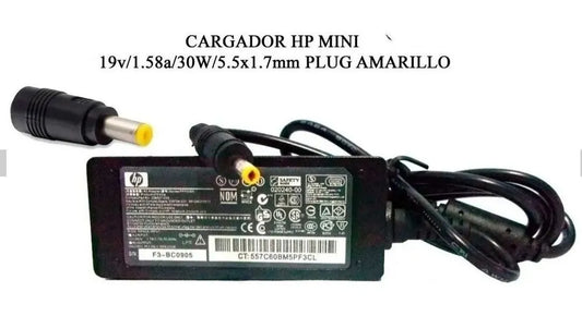 Cargador HP MINI 19v 1.58a Punta Delgada Cable Corriente de Regalo - TAINO®