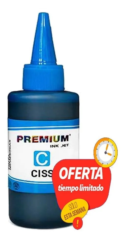 Pack Tinta Premium 100Ml Impresoras Hp Canon Epson Brother Black Cian Yellow Magenta - TAINO®