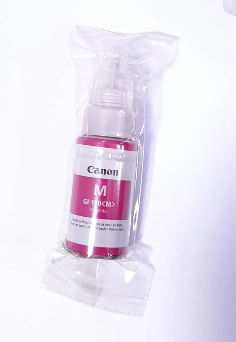 Tinta Canon GI 190 Original Serie G1100 G1110 G2100 G2110 G3000 G3100 G3102 Black Cian Yellow Magenta - TAINO®