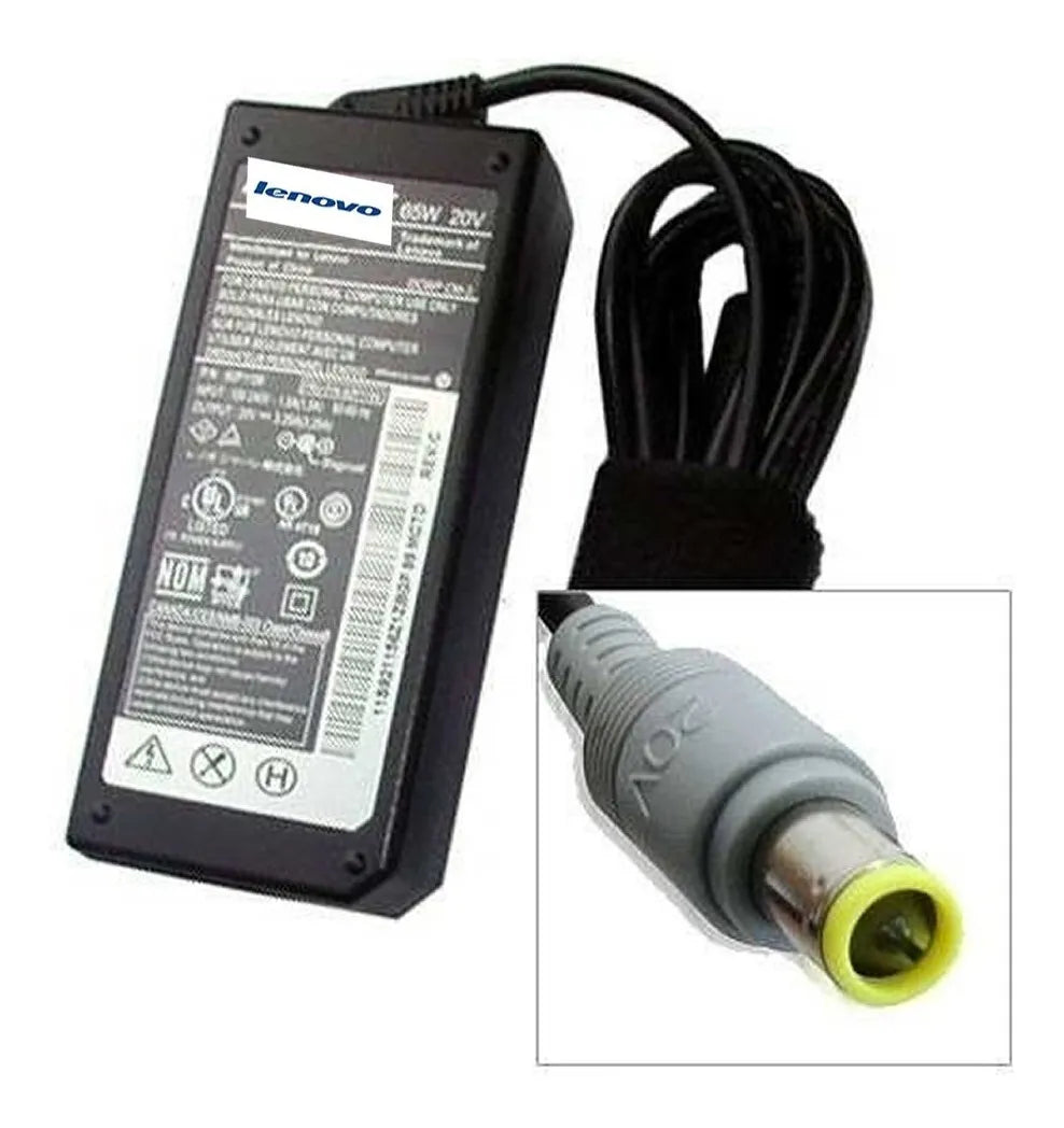 Cargador LENOVO 20v 3.25a Punta Aguja Cable Corriente - TAINO®