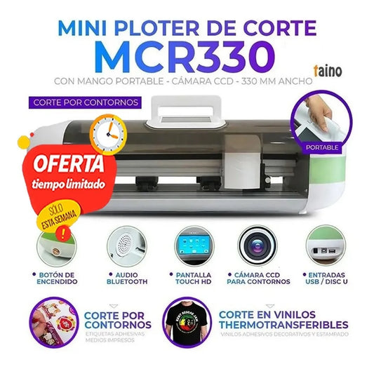 Mini Ploter De Corte Portatil MCR 330 Pantalla LCD Corte 320mm - TAINO®