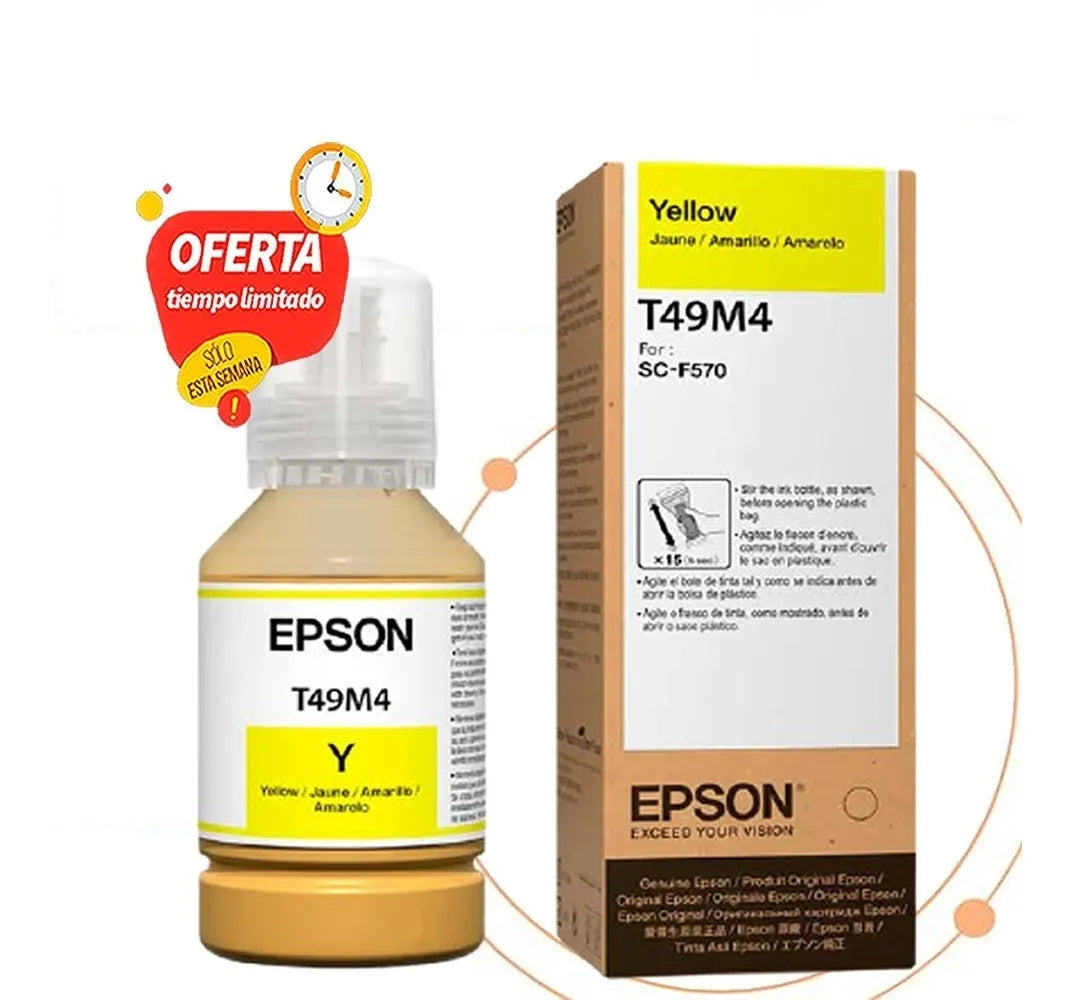 Tintas Epson Sublimacion T49M1 Original Black Cian Yellow Magenta - TAINO®