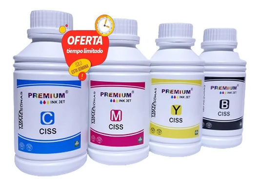Tinta Yellow 1/2 Litro Premium Para Impresoras HP Canon Epson Brother - TAINO®