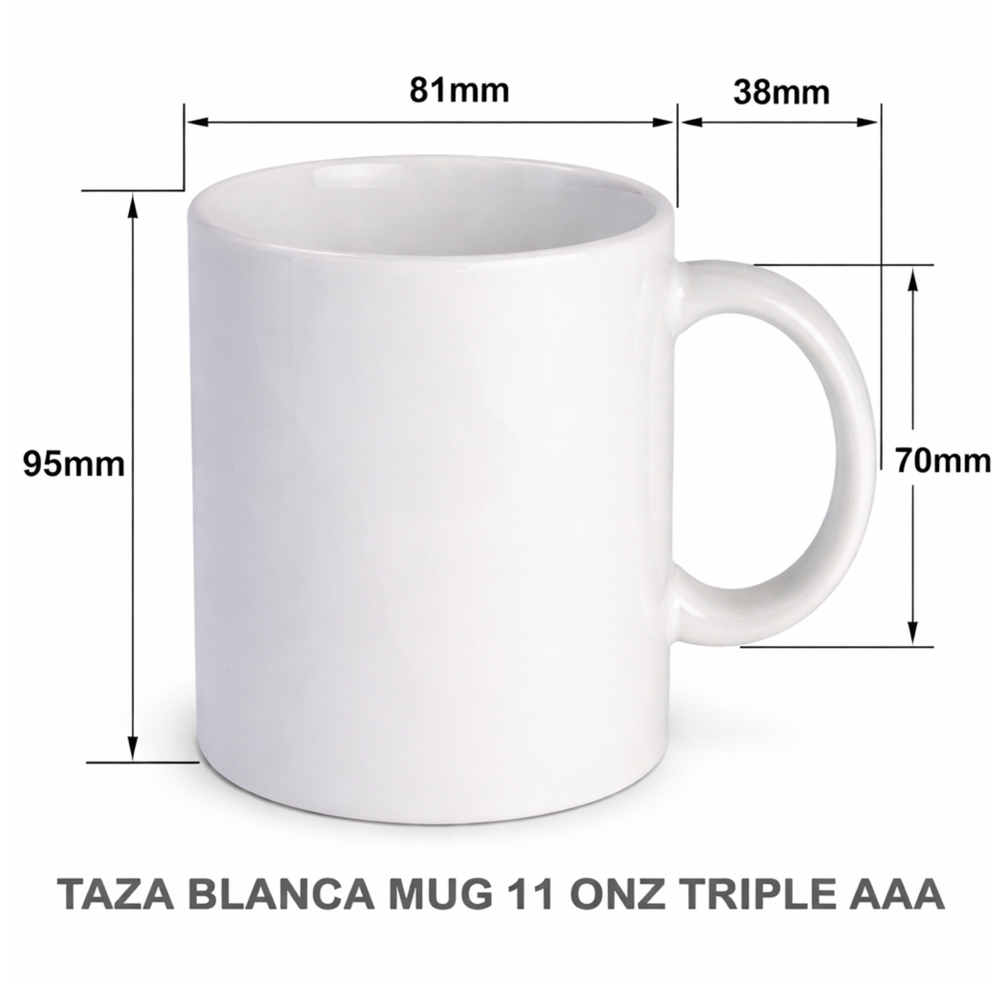 Taza de Sublimación 11onz Calidad Triple AAA Caja 36